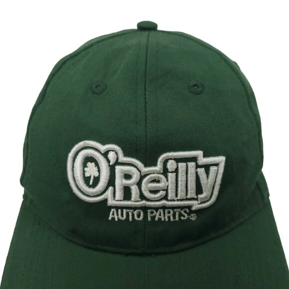 O'Reilly Auto Parts Embroidered Logo Strapback Cap Trucker Baseball Hat Green - Picture 8 of 13